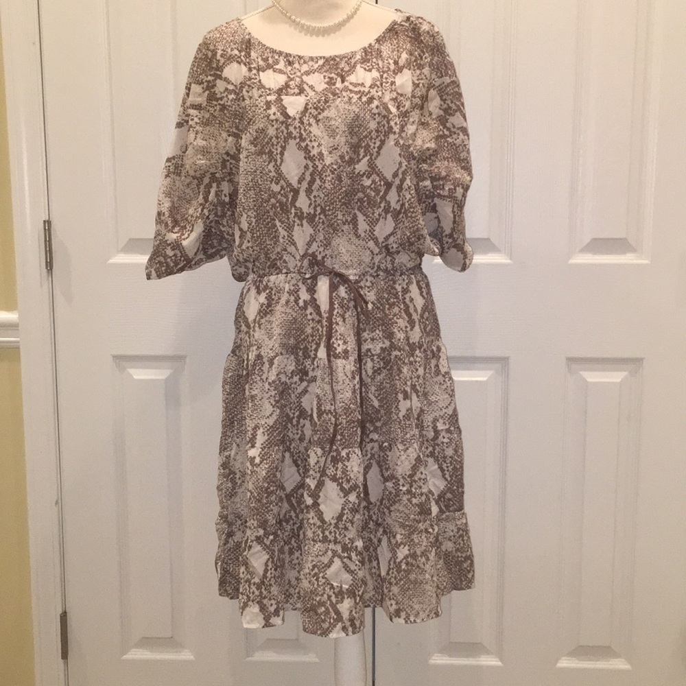 Loft Snakeskin Print Dress